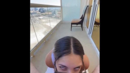 Madison Wilde - Nasty Face Fuck At Balcony